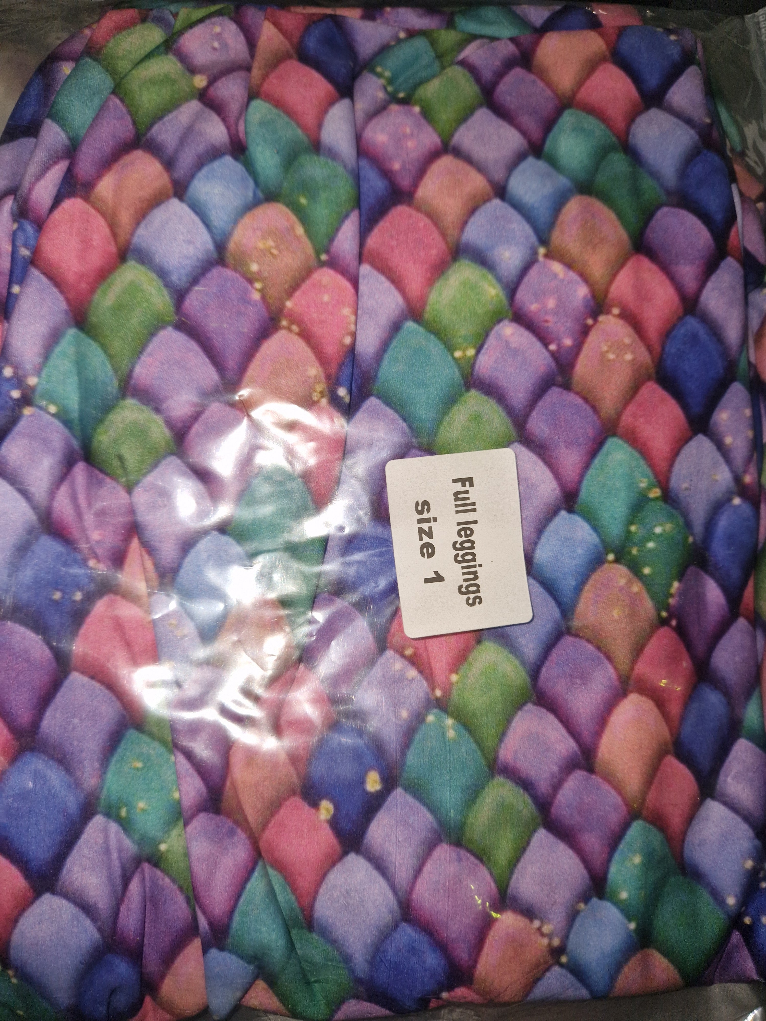 Comfort leggings - lilac mer scales (Box 13A)