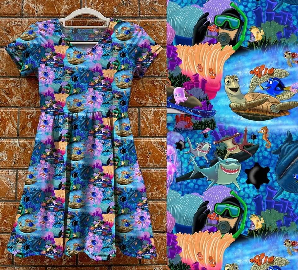 Kids Tea Dress - Fish Adventures