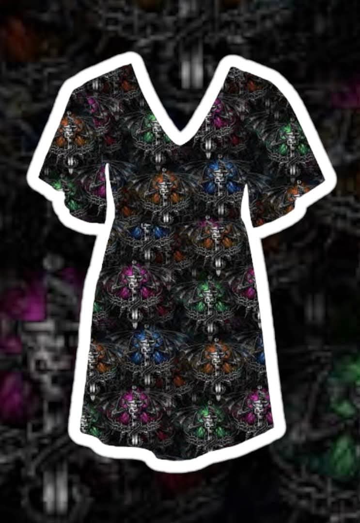 Swimdress - Skull Hearts (Box 12A)