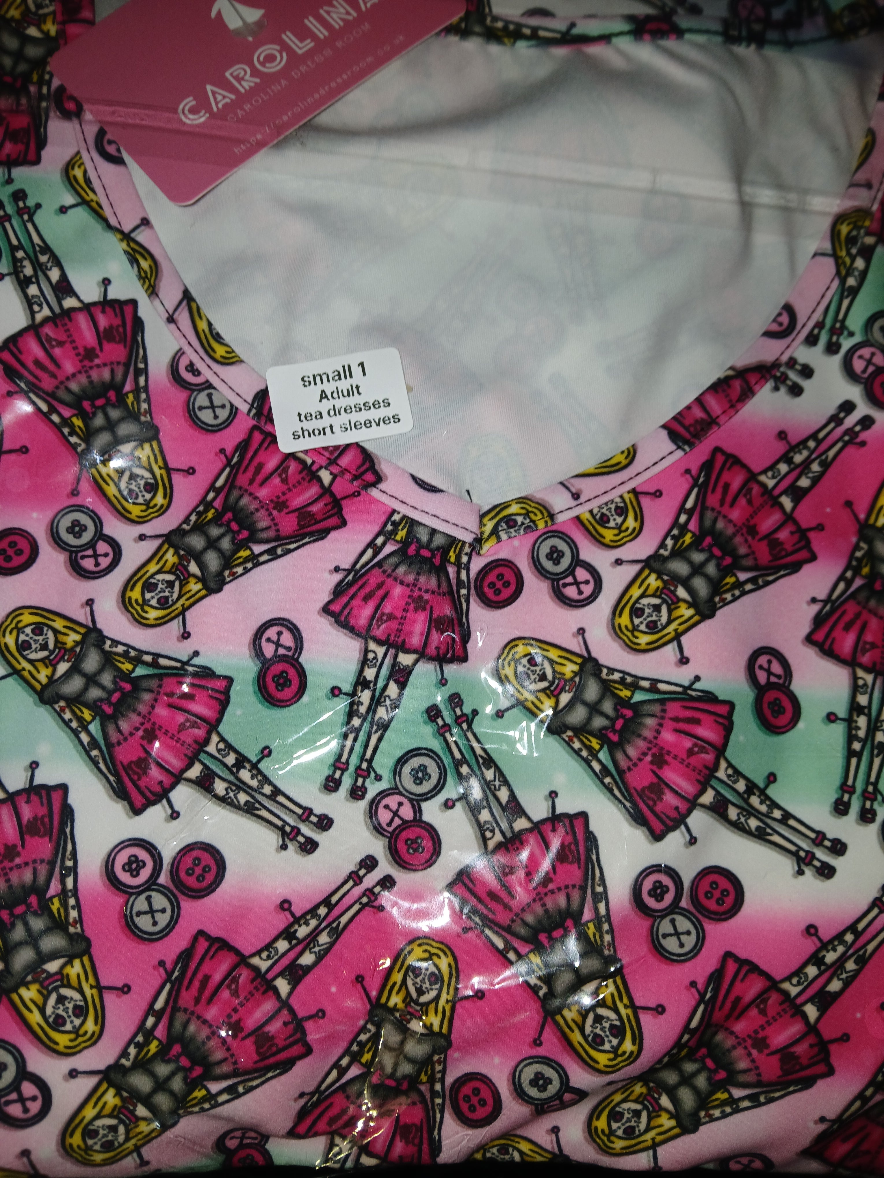 Short Sleeved Tea Dress -  Pink Barbie Doll (Box 21A)