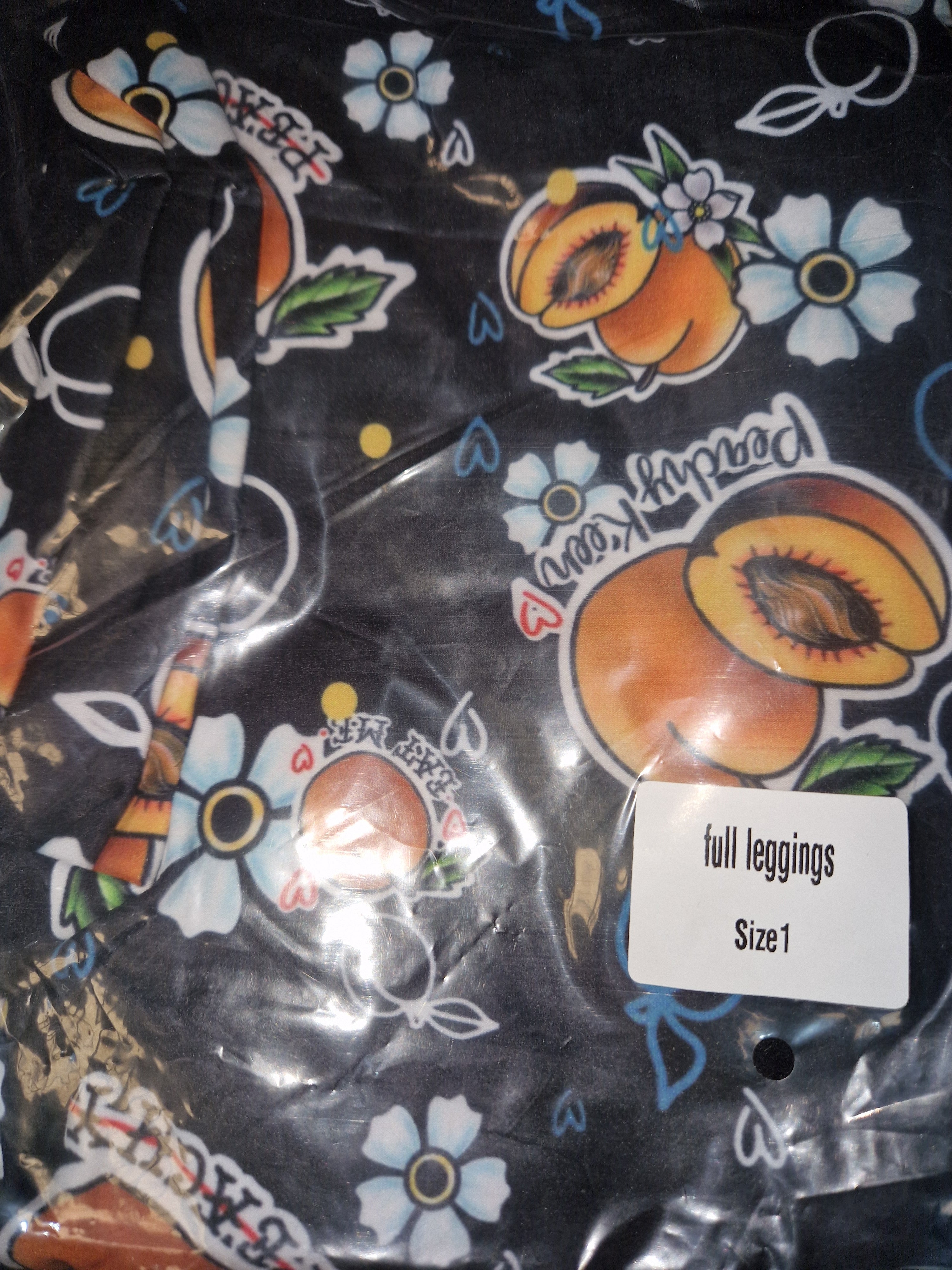 Leggings - Peachy keen black (8/14)