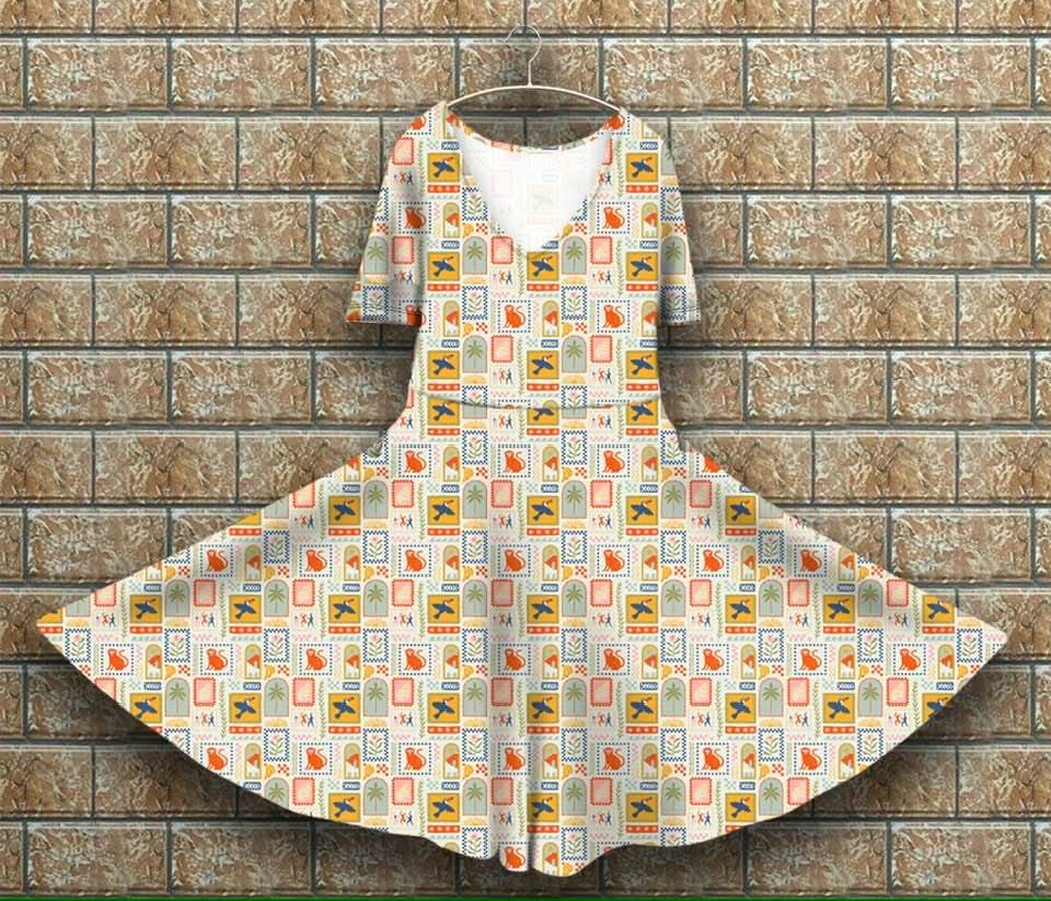 Peggy Dress -Stamps (box 8A)
