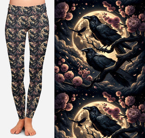 Comfort leggings - Bird Blossom Moon