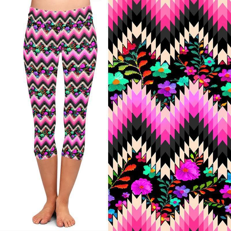 Comfort Capris - Flower aztec (box 6A)