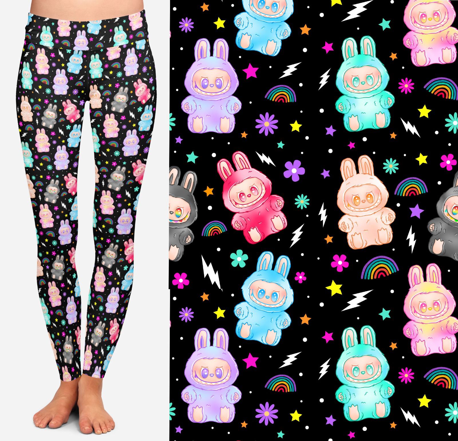 Comfort leggings - Rainbow Bear-abubu