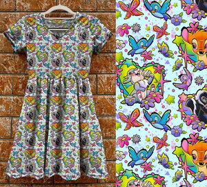 Kids Tea Dress - Deer & Friends