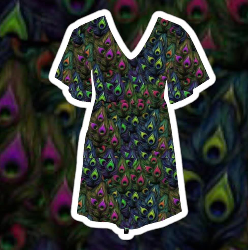 Swimdress - Peacock Feathers (box 7A)