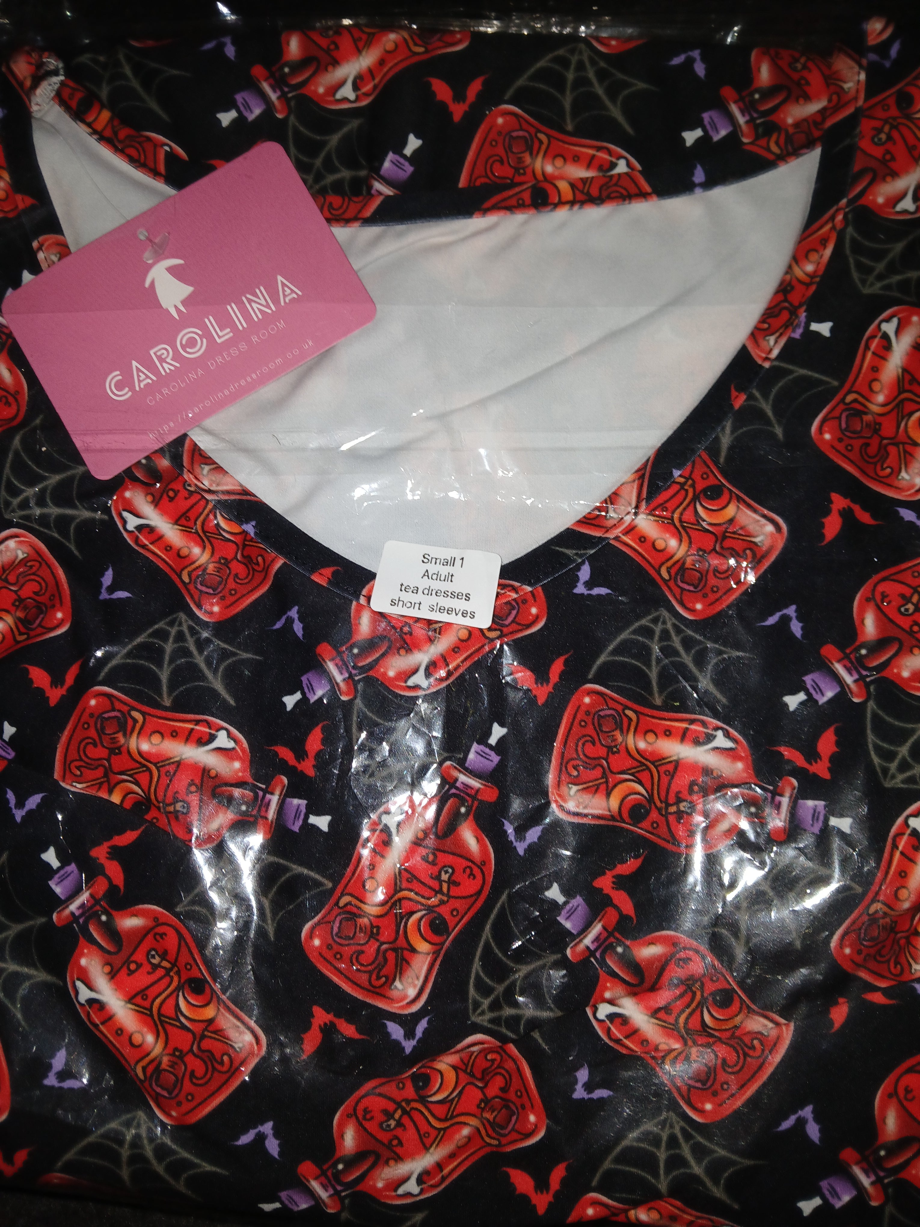 Short Sleeved Tea Dress - Love Potion (Box 21A)