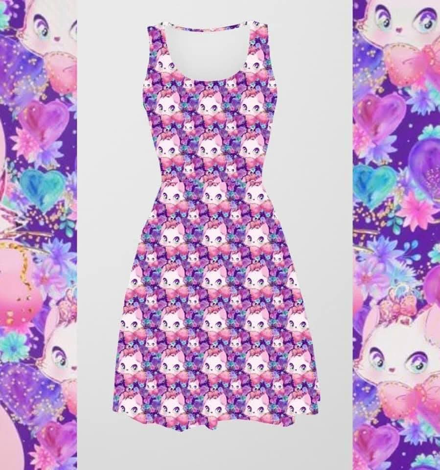 Mia Dress - Pink Cat (Box 2A)