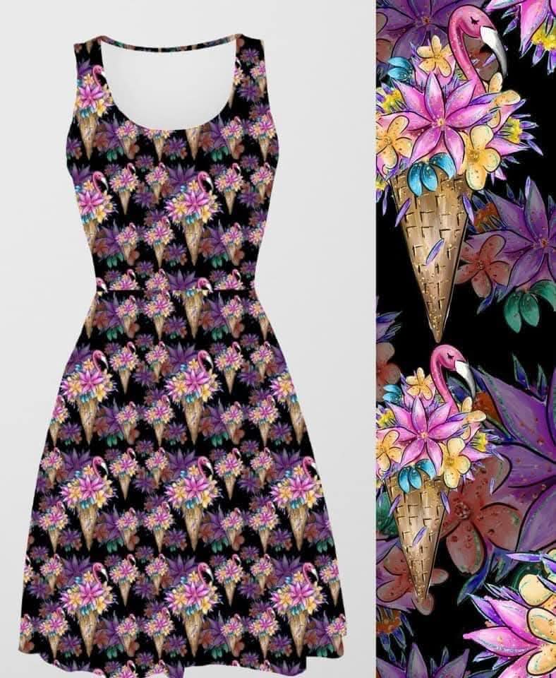 Mia Dress - Flamingo Icecream (Box 2A)
