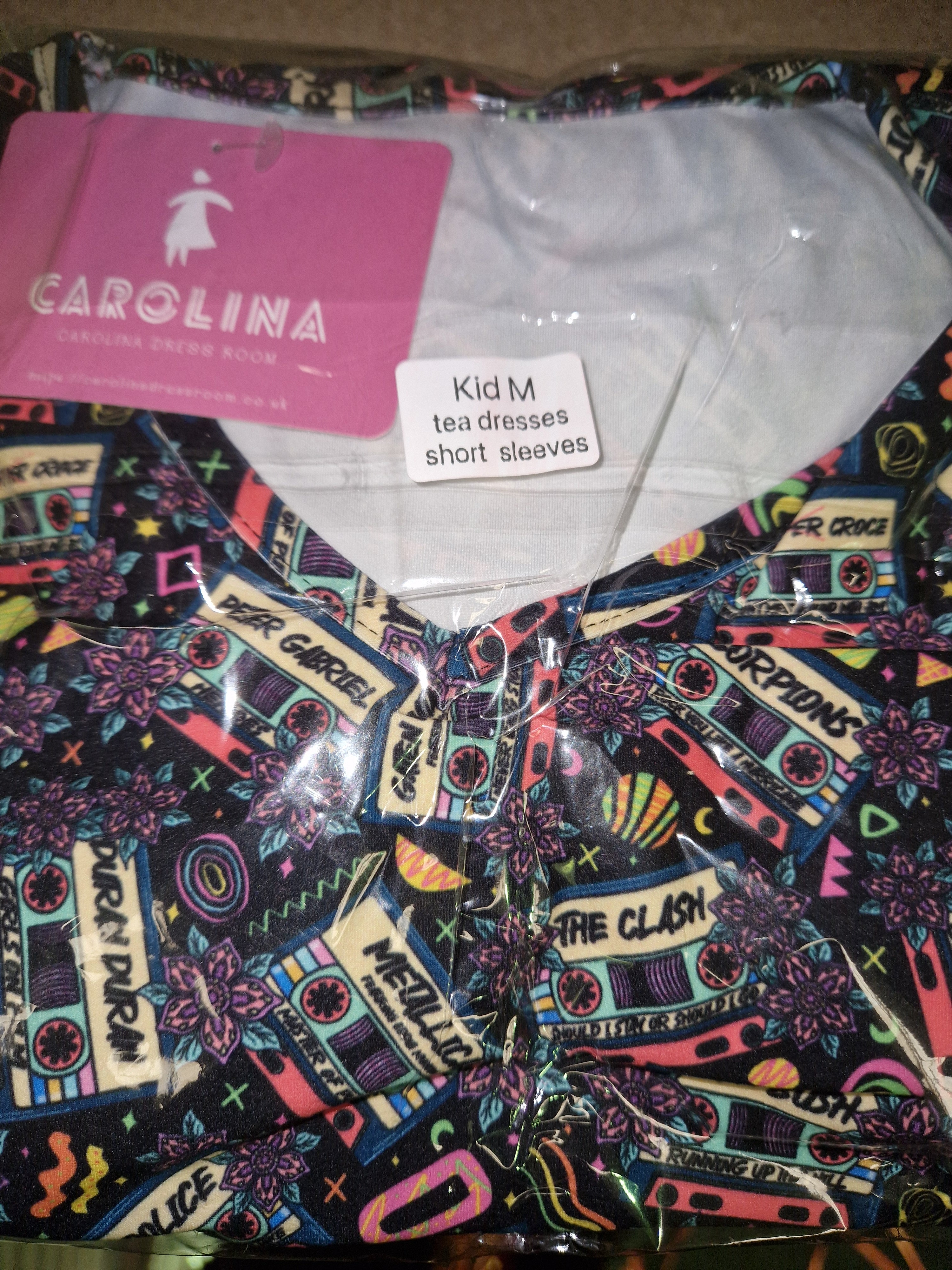 Kids tea dress - Audio Tapes (6/8yrs)
