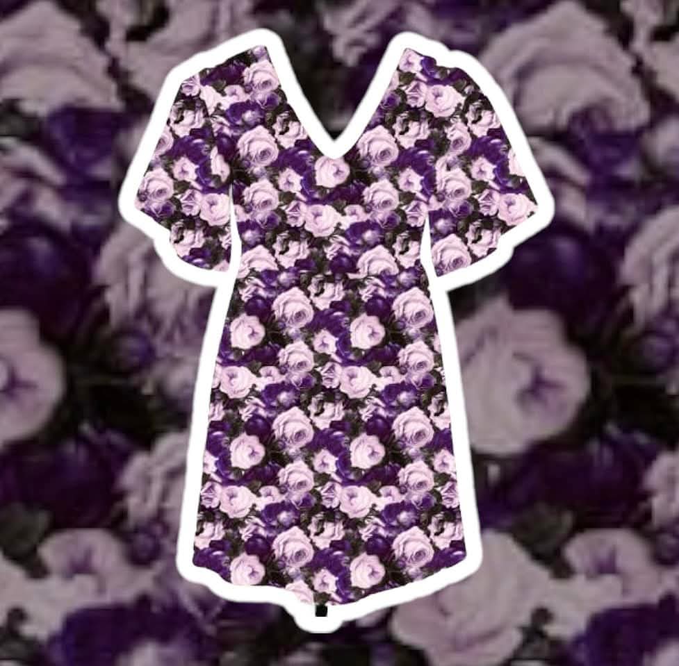 Swimdress - Lilac Flowers (box 7A)