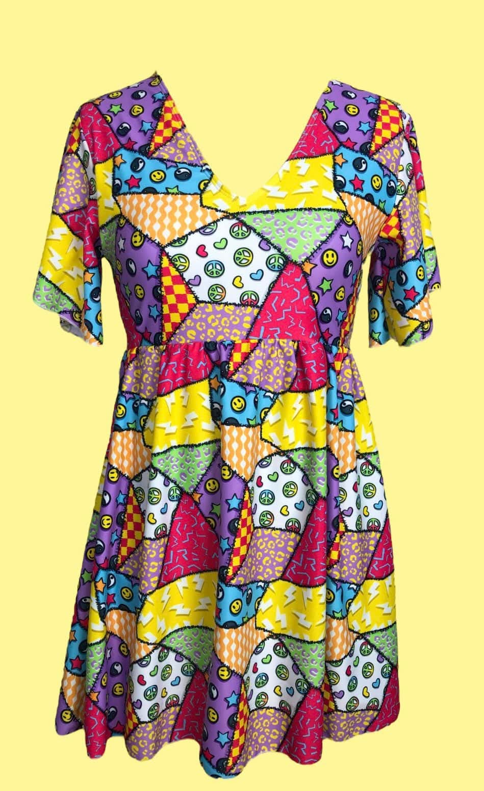 Swimdress - yellow Patchwork (box 7A)